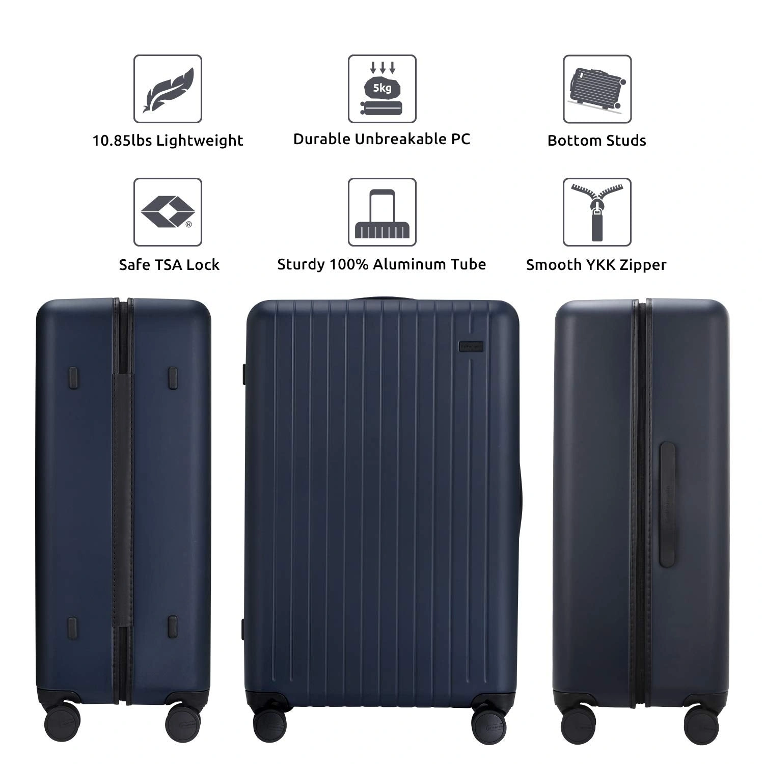 Stylish 24-26” Blue Spinner Luggage – Travel in Color!