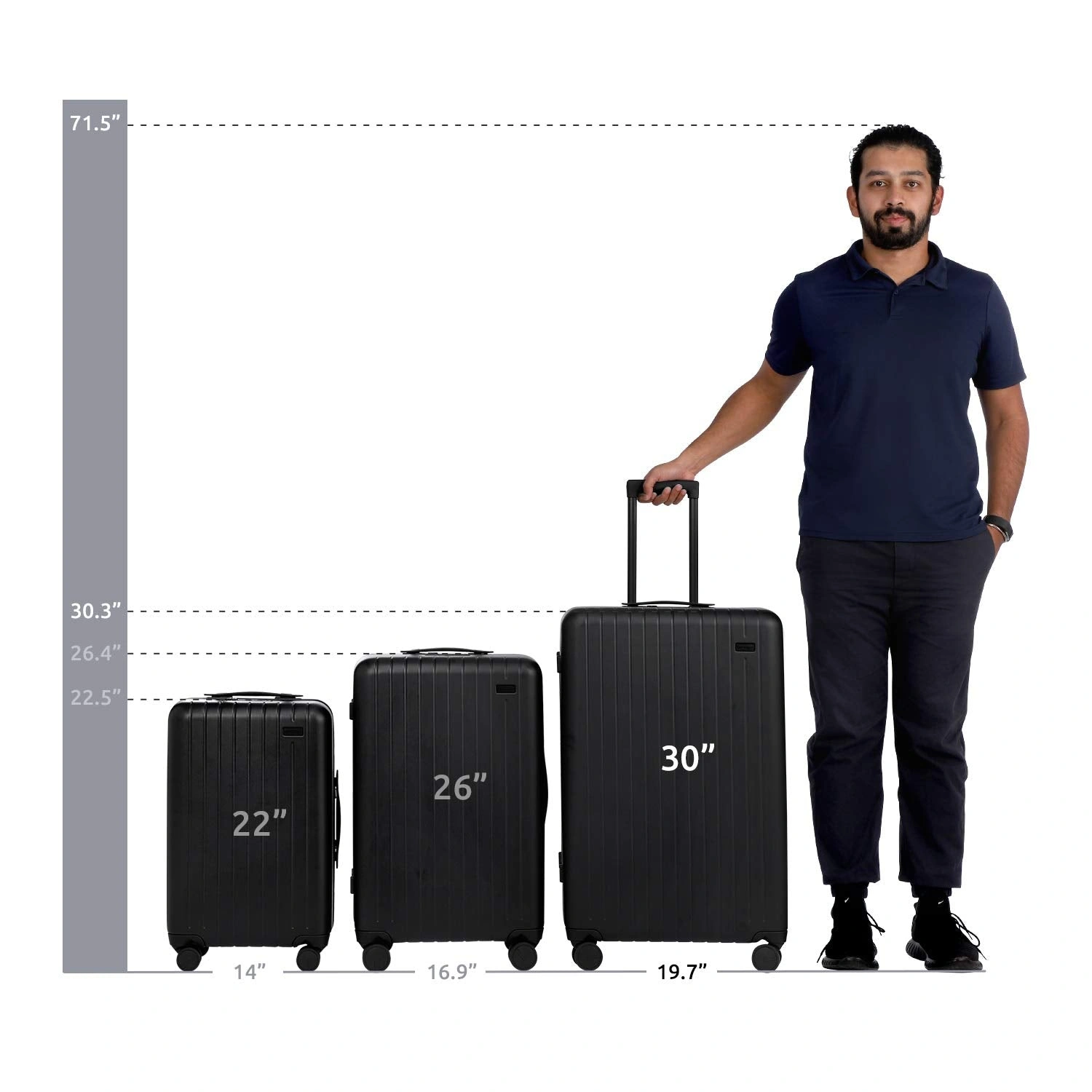 Stylish 30" Spinner Suitcase – Durable PC Hardshell for Effortless Travel.
